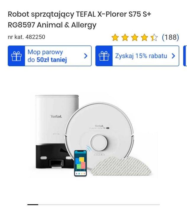 Robot Tefal sprzątający myjacy
800 zł