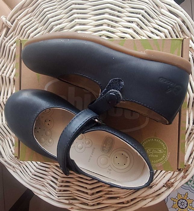 Sapato em pele chicco 23/24 sapato menina