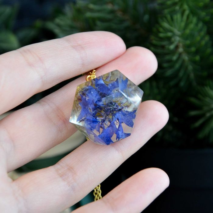 Naszyjnik diament z chabrem