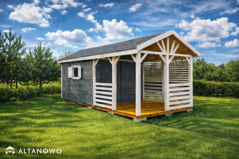 Drewniany domek ogrodowy letniskowy 3x6 | producent | transport | rod