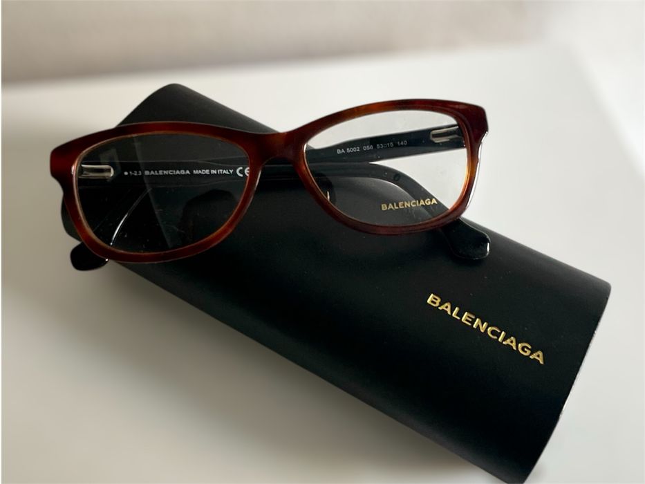 Balenciaga Oryginalne Okulary Zerówki w Panterke Oprawki Okazja!