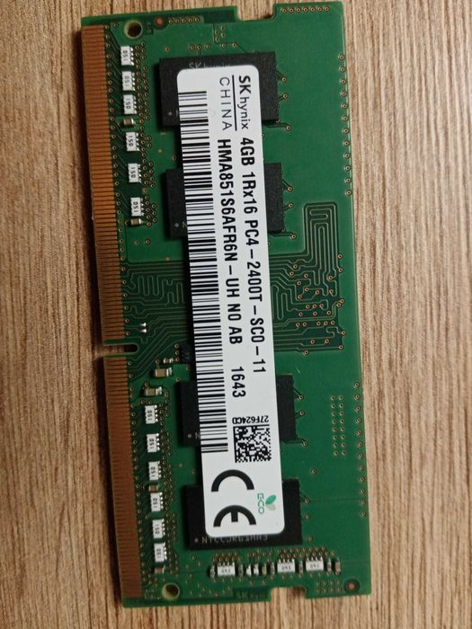 pamieci ram  2x4GB do laptopa  SO DIMM 2133 mhz i 2400 mhz