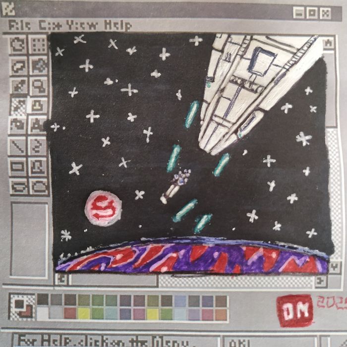 Desenho Star Wars original unico pintado á mão