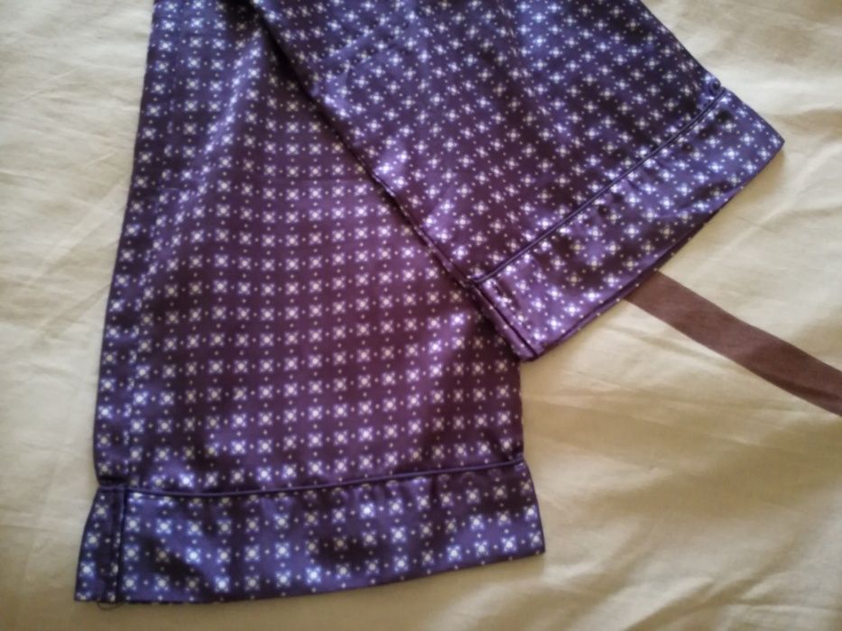 Pijama Cetim Azul Escuro, M