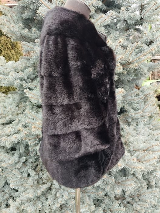 Ог 100, норкова шуба модель автоледі полушубок норковий чорний 42-44-4