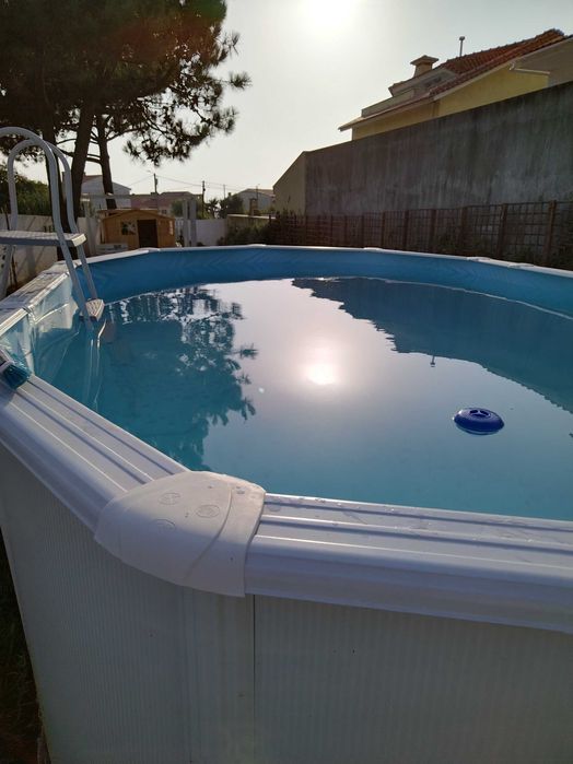 Piscina em aço elevada com Bomba de calor