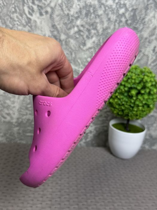 Crocs кроксы шлепанцы тапочки J1 31-32 размер подростковые розовые