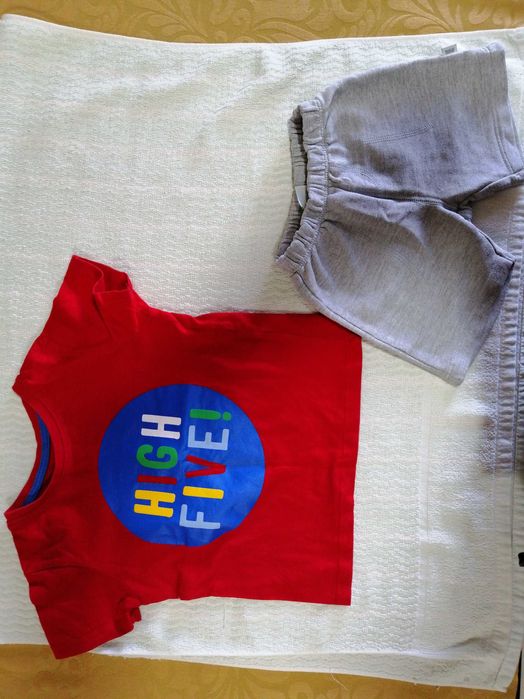 T-shirt + calções, Puc, 12-18 meses