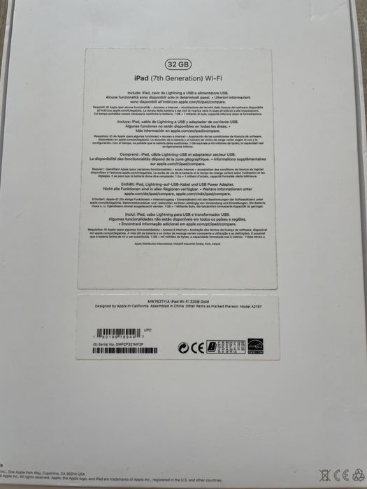Ipad para peças 7gen rosa