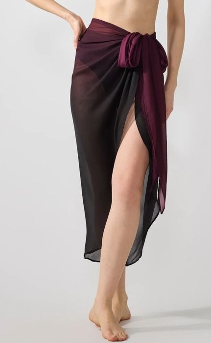 Anna field jagodowy berry ombre chusta na plażę nowa na biodra