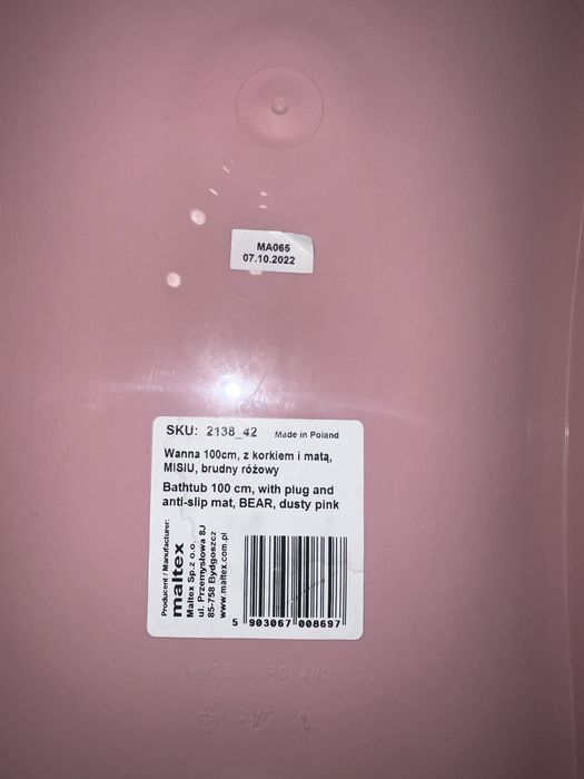 Stelaż + wanienka dziewczęca duża