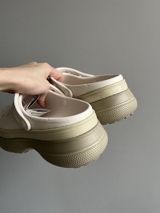 Crocs Stacked chalk крокси жіночі бежеві