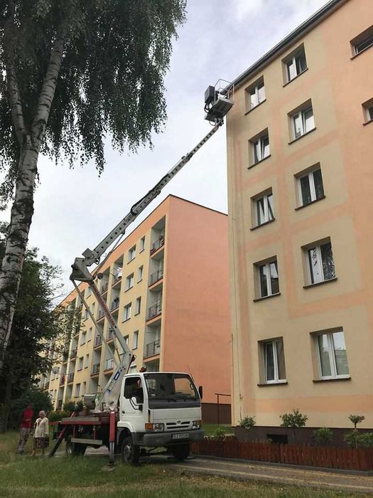 Wynajem zwyżki, zwyżka do 40m, podnośniki koszowe z operatorem