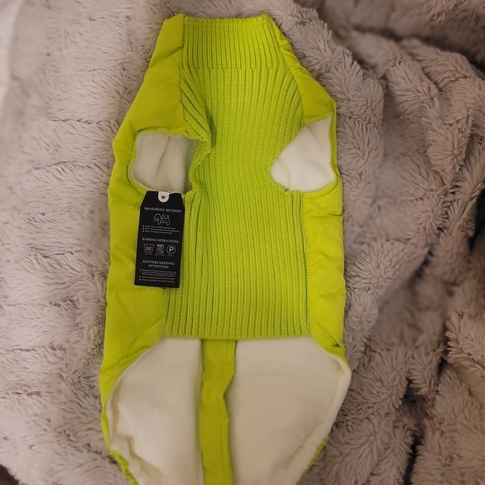 Ciepła kurtka limonka nowa rozmiar M dla średniego psa