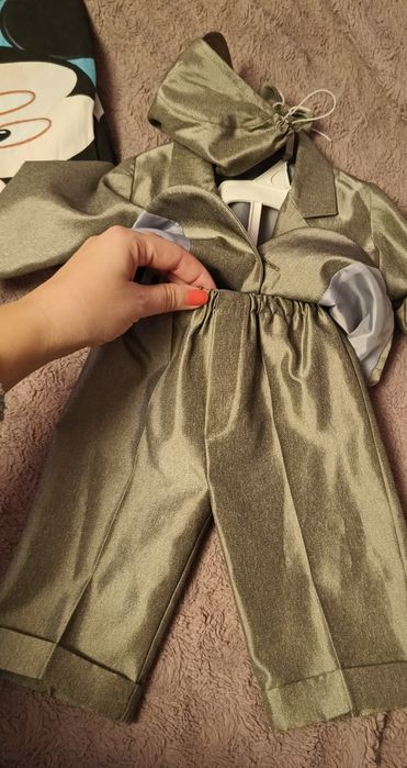 Ubranko do chrztu dla chłopca stan idealny garnitur bucik 62