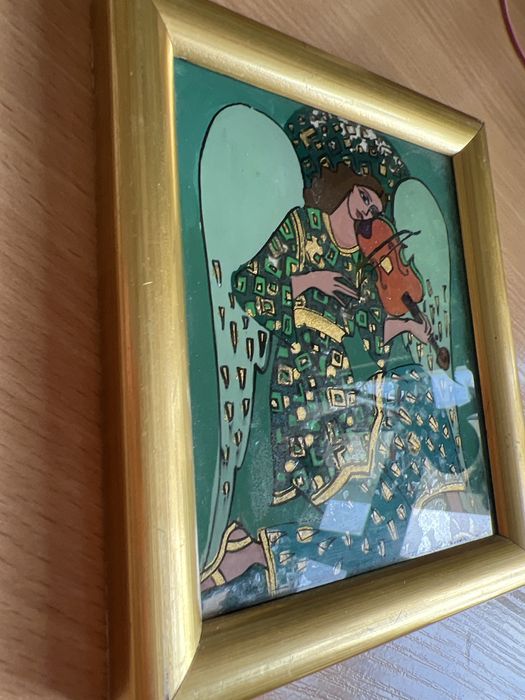 Aniołek obrazek-rękodzieło