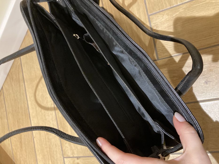 Paters torebka skórzana czarna a4