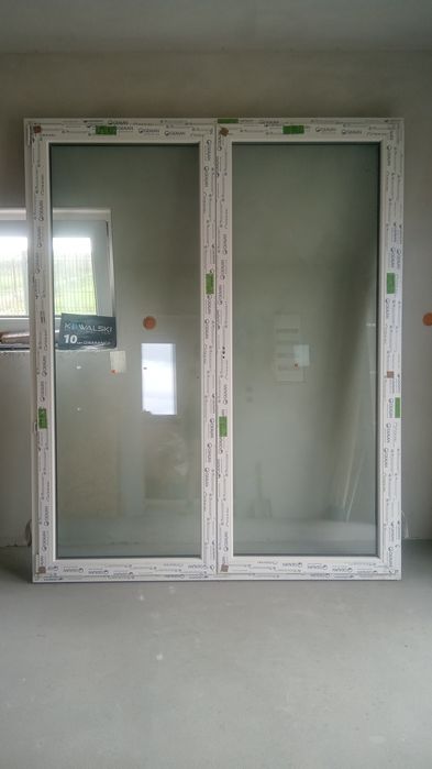 Drzwi tarasowe antracyt 179 x219 trzyszybowe nowe