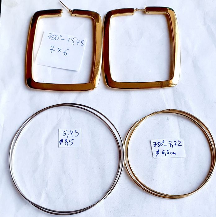 Продам золотые серьги-конго