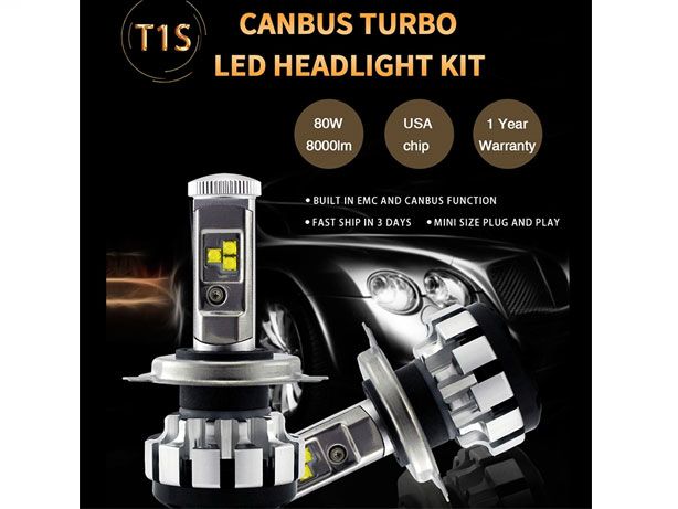 Lâmpadas LED H4 Pro Turbo (CANBUS) 80W Luz Branca 6000K (NOVO)