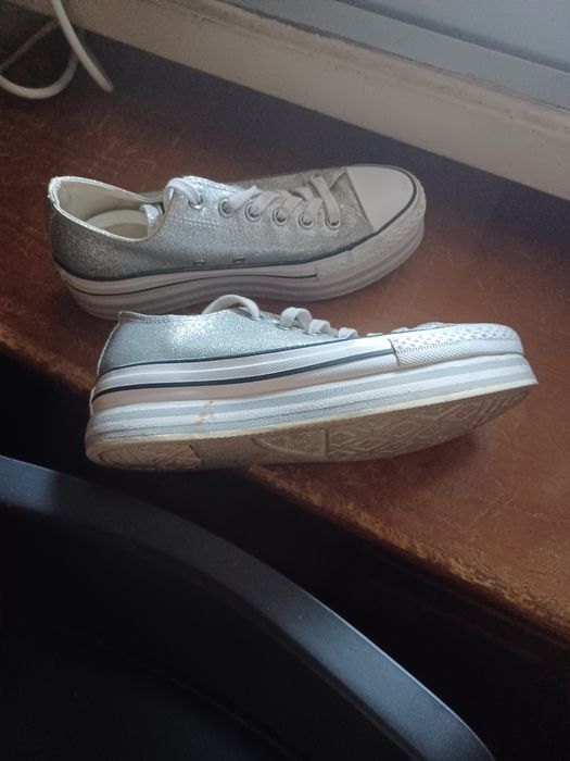 Tenis all star prateados 39