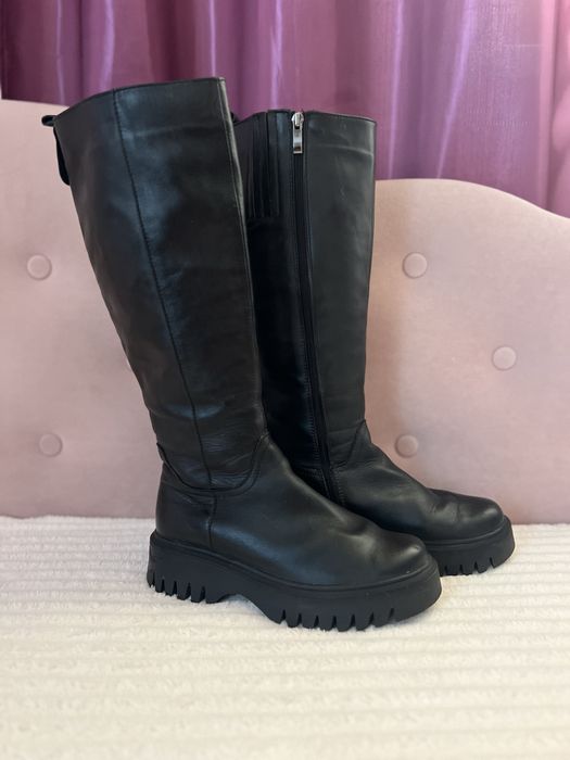 Зимові чоботи з натуральної шкіри, розмір 37