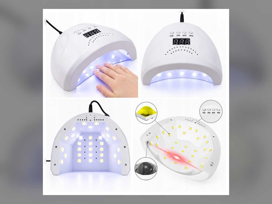 nowe lampa do paznokci uv led 48 w hybrydy żele 30 diod timer sensor ruchu sun 2s pokojowa 12.5x23.4x30 cm do domu do wnętrza zasilanie wysyłka