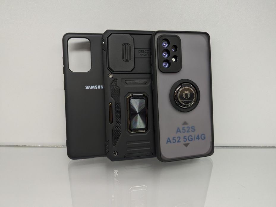 Противоударный чехол ЛЮБАЯ МОДЕЛЬ Samsung Galaxy A52  S с кольцом
