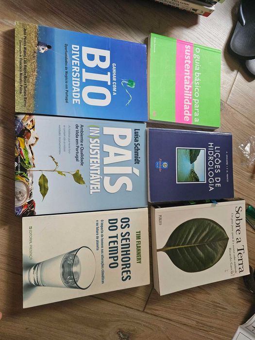 6 Livros vários de Ambiente e Sustentabilidade