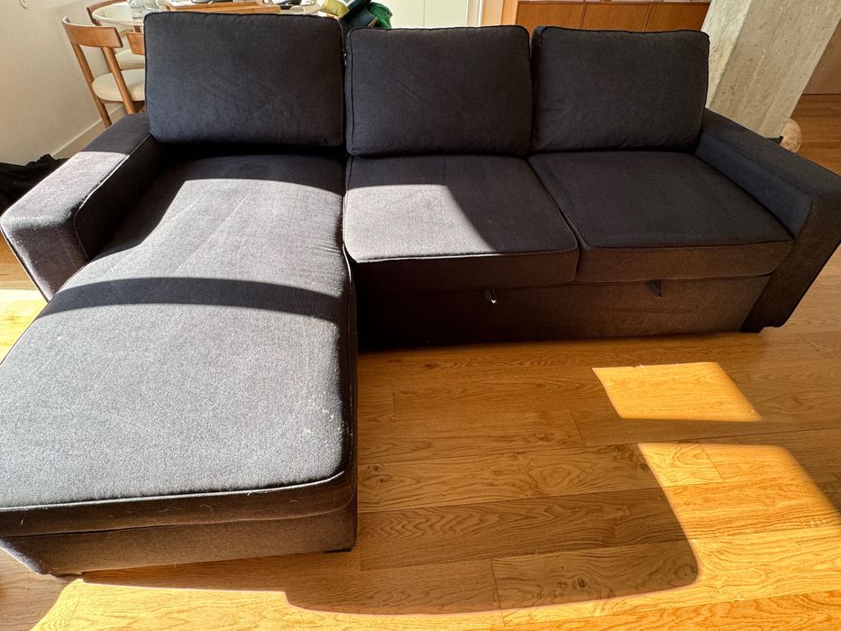 Sofá cama com chaise longue Gato Preto