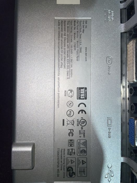 Stary Monitor Dell sprawny