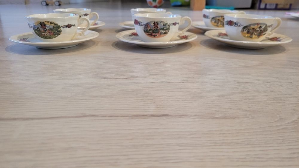 8 kompletów+3 talerzyki Sarreguemines obernai