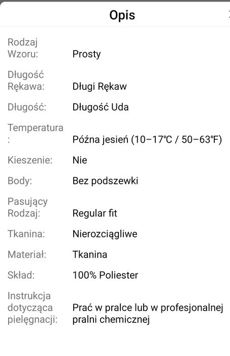 Płaszczyk  52 opis foto