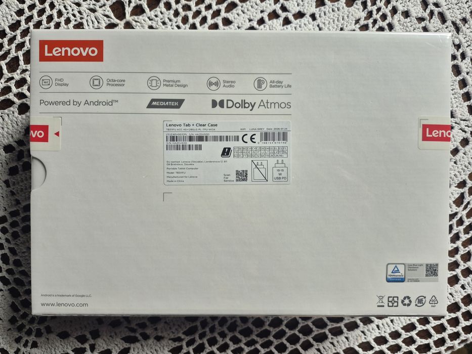 Nowy Tablet Lenovo TAB 10,1" 4GB/128GB, Wi-Fi + etui  fabrycznie zapakowany
