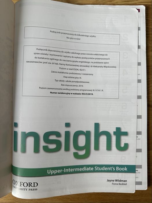 Insight Upper-Intermediate język angielski
