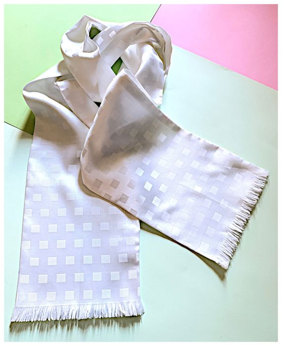 Conjunto 3 Echarpes/Cachecóis Rosa e Branco