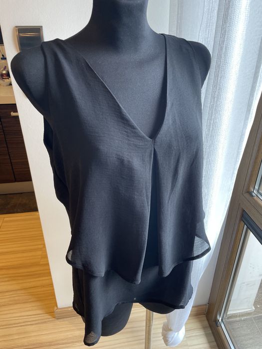 ZARA czarna efektowna bluzka damska / L / nowa