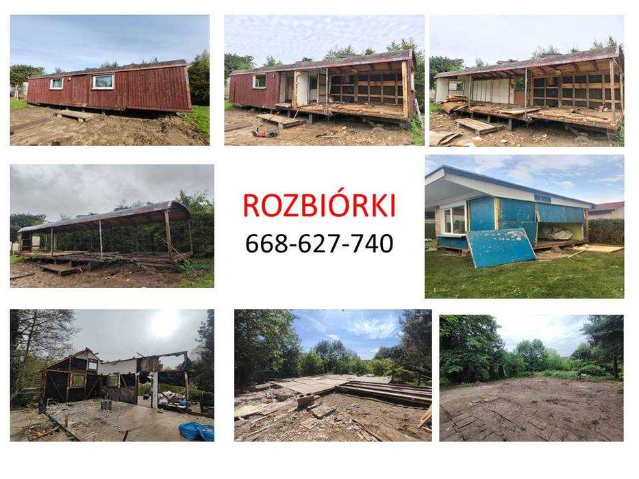 Rozbiórki altan, domków, szklarni,opróżnianie mieszkań,wywóz gabarytów