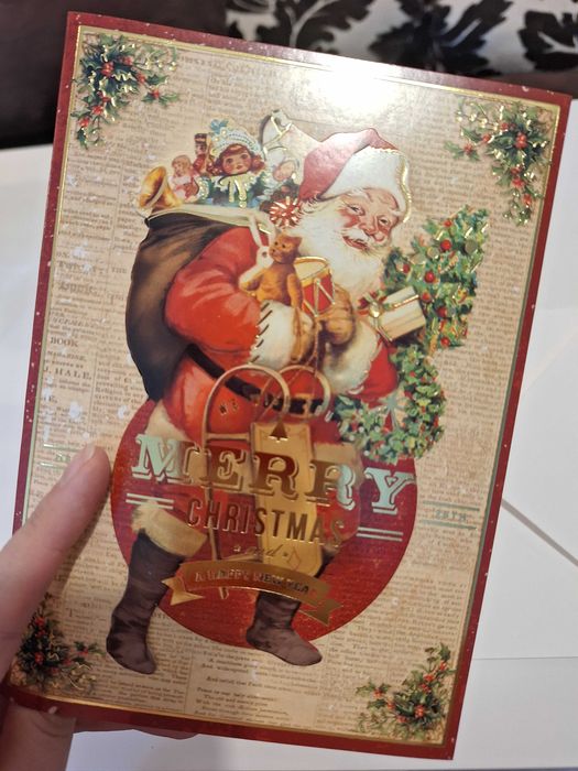 Kartka świąteczna bożonarodzeniowa 15szt zestaw