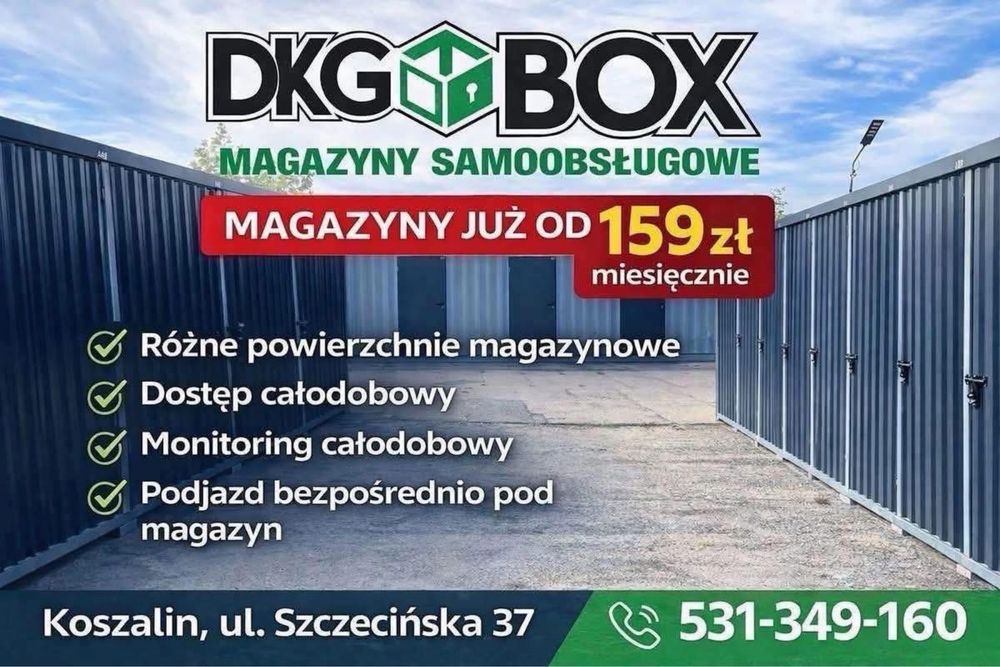 Magazyn na wynajem Samoobsługowy Self Storage Garaż 24/7 Koszalin - Widok 2