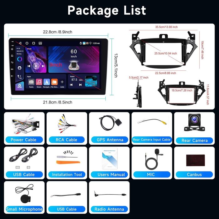 Автомагнитола 4/ 64Gb Android для Opel Corsa 2015-2019/Opel Adam 2013