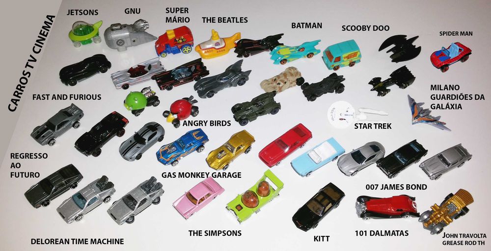 Hot Wheels - Screentime -  Carros Tv Cinema - Carros Coleção 1/64