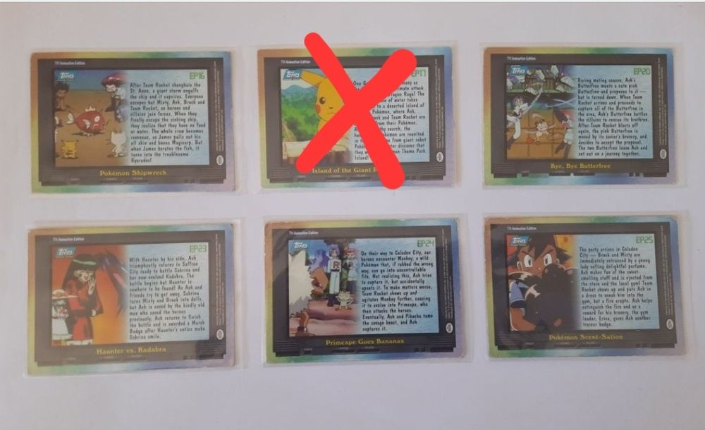 Cartas pokemon topps series 2 - episodios holo