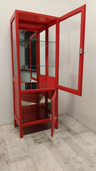 witryna przeszklona szafka lekarska barek witrynka loft design vintage