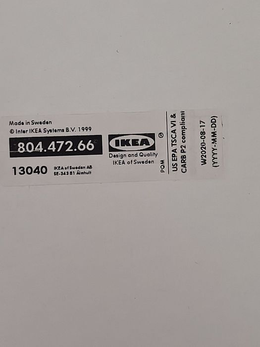 Blat do stołu biały mat Ikea