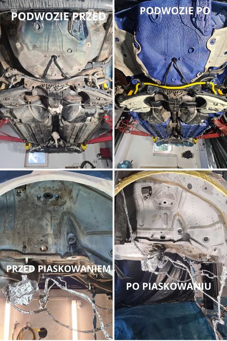 Konserwacja samochodowa/ podwozia, czyszczenie suchym lodem