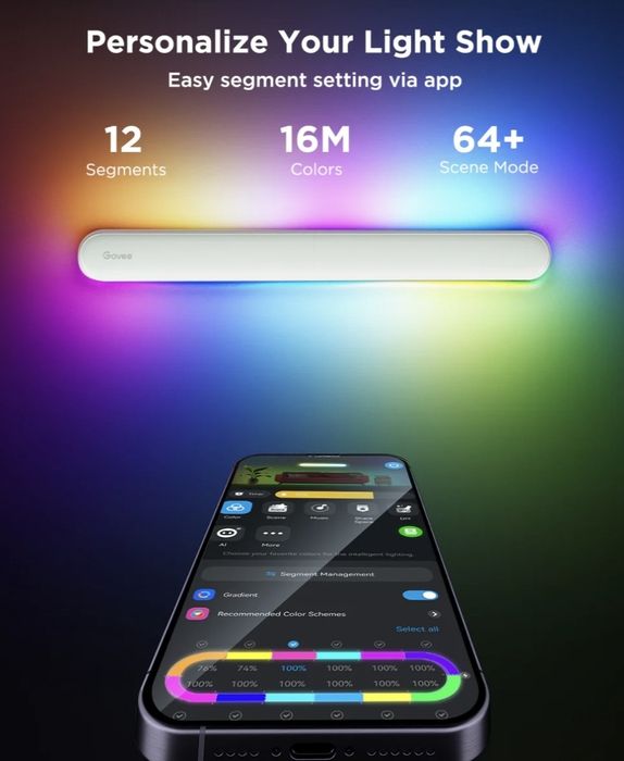 Lampa LED Kinkiet ścienny RGBl  model H6039