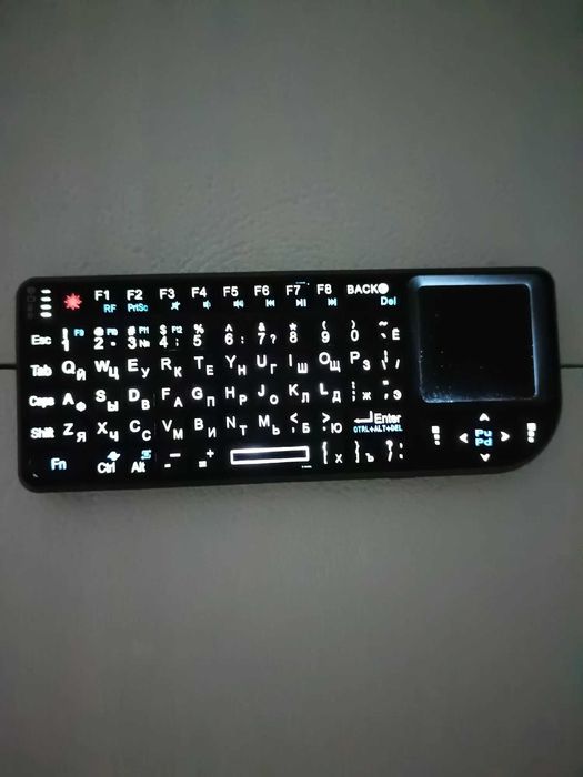 Безпровідна міні-клавіатура з сенсорною панеллю, підсвіткою для ПК, TV