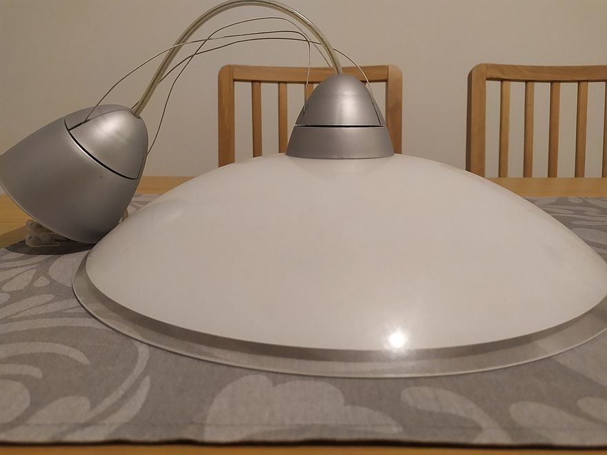 Suspensão\Candeeiro Tecto Vidro Branco (diametro 38cm)