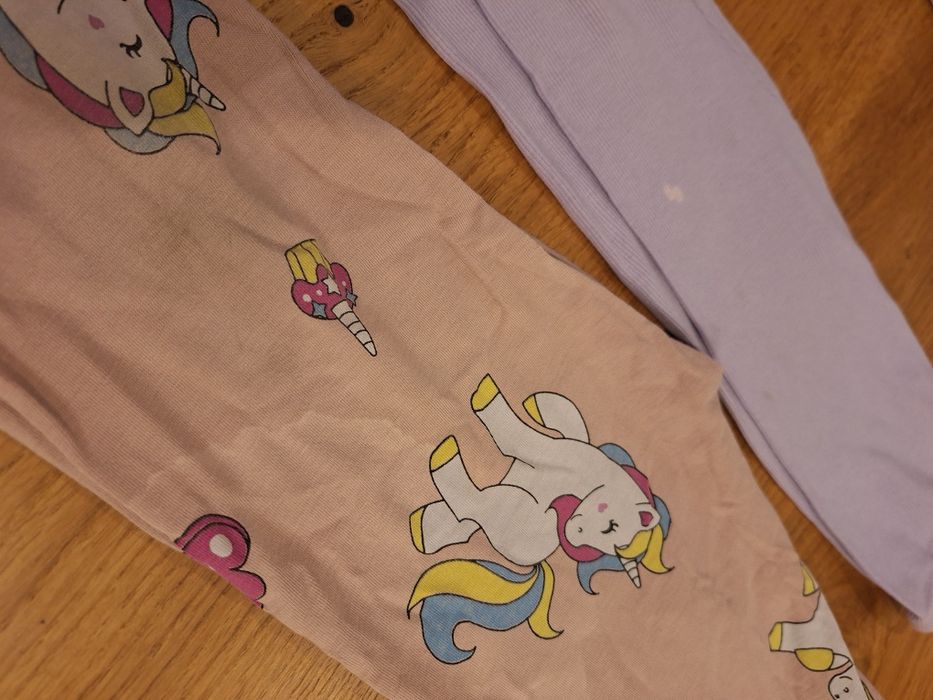 Spodnie leginsy dresowe mix dziewczynka 116 / 122